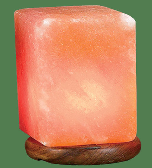 Himalayan Salt Lamp Shaped Pink Rectangle